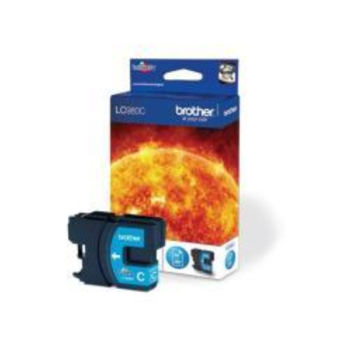 Brother LC980CBP - Ciano - originale - blister - cartuccia d'inchiostro - per Brother DCP-145, 163, 165, 195, 365, 373, 375, 377, MFC-250, 255, 290, 295, 297